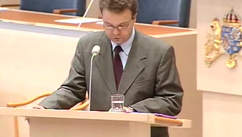 Stillbild från Interpellationsdebatt, Arbetsmiljö
