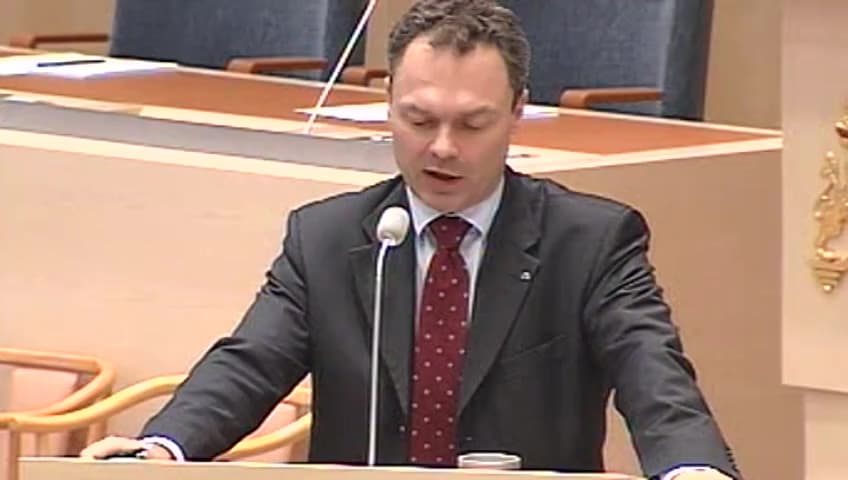 Stillbild från Interpellationsdebatt, Elevstyrda gymnasieskolor