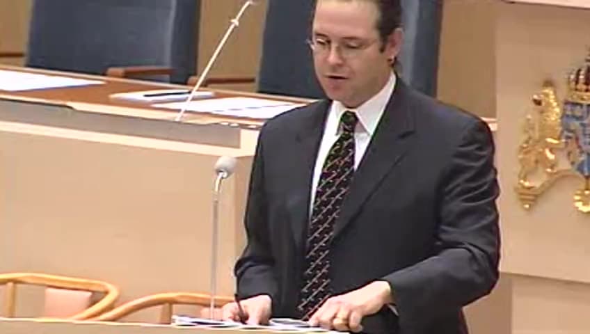Stillbild från Interpellationsdebatt, Fördelningspolitiska konsekvenser