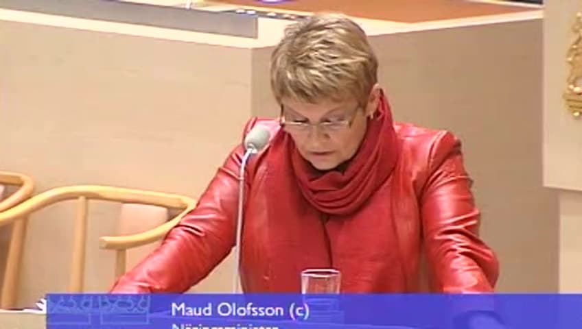 Stillbild från Interpellationsdebatt, Vd-bonus i statliga bolag