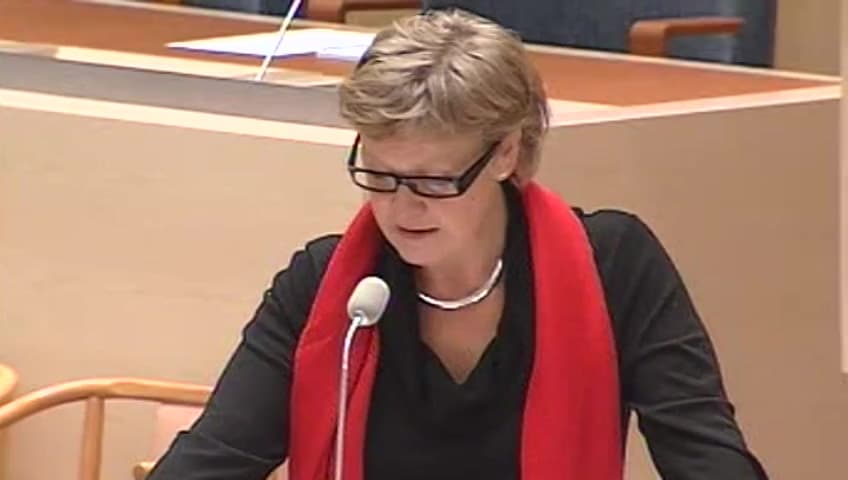 Stillbild från Interpellationsdebatt, Oslo-Gävleförbindelsen