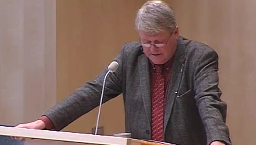 Stillbild från Debatt om förslag, Hamnskydd