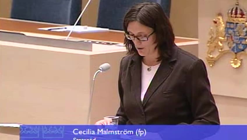 Stillbild från Interpellationsdebatt, Agerande från EU mot Polens HBT-fientliga regering