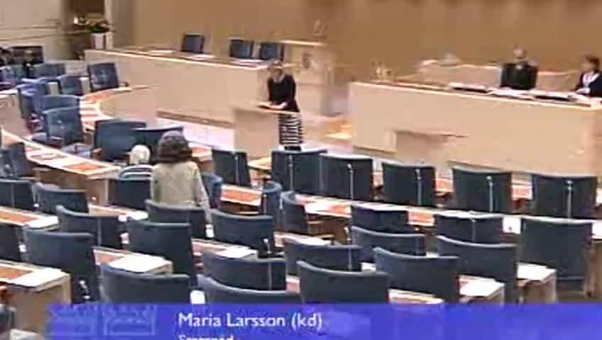 Stillbild från Interpellationsdebatt, Högre mål i äldreomsorgen