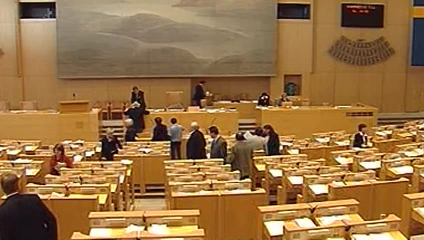 Stillbild från Debatt om förslag, Ändringar i minerallagen