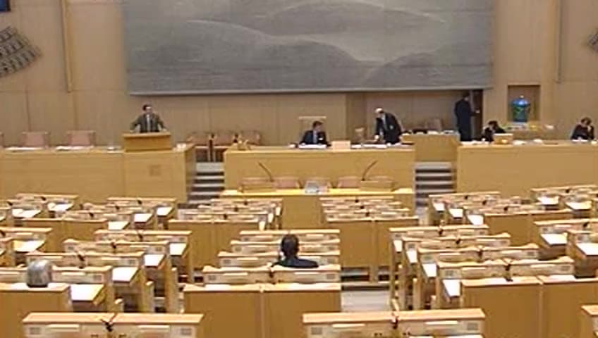 Stillbild från Debatt om förslag, Tydligare genomförande av EG:s arbetstidsdirektiv