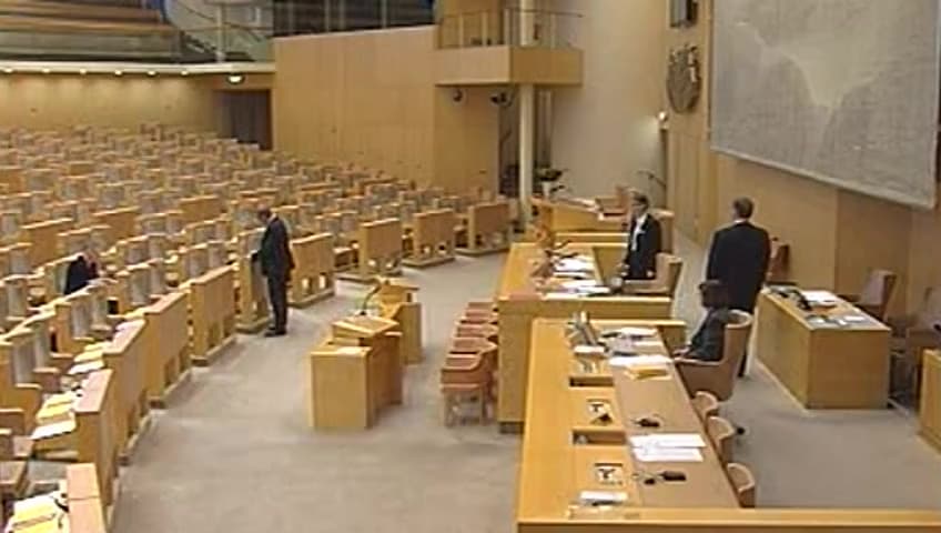 Stillbild från Debatt om förslag, Prövning      av      verkställighetshinder      iutlänningsärenden