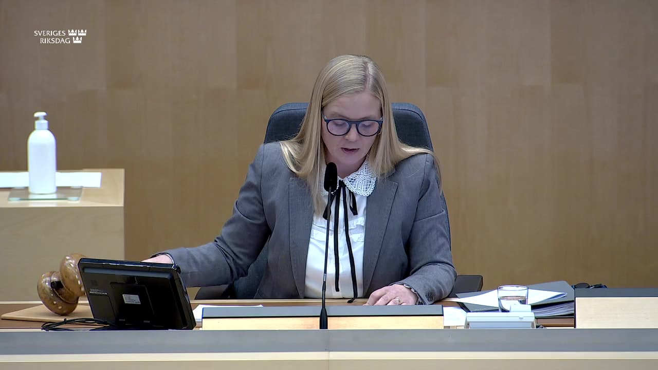 Stillbild från Övrigt kammaren, Val av extra suppleanter