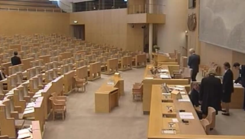 Stillbild från Debatt om förslag, Avgift till den kompletterande arbetslöshetskassanm.m. -
