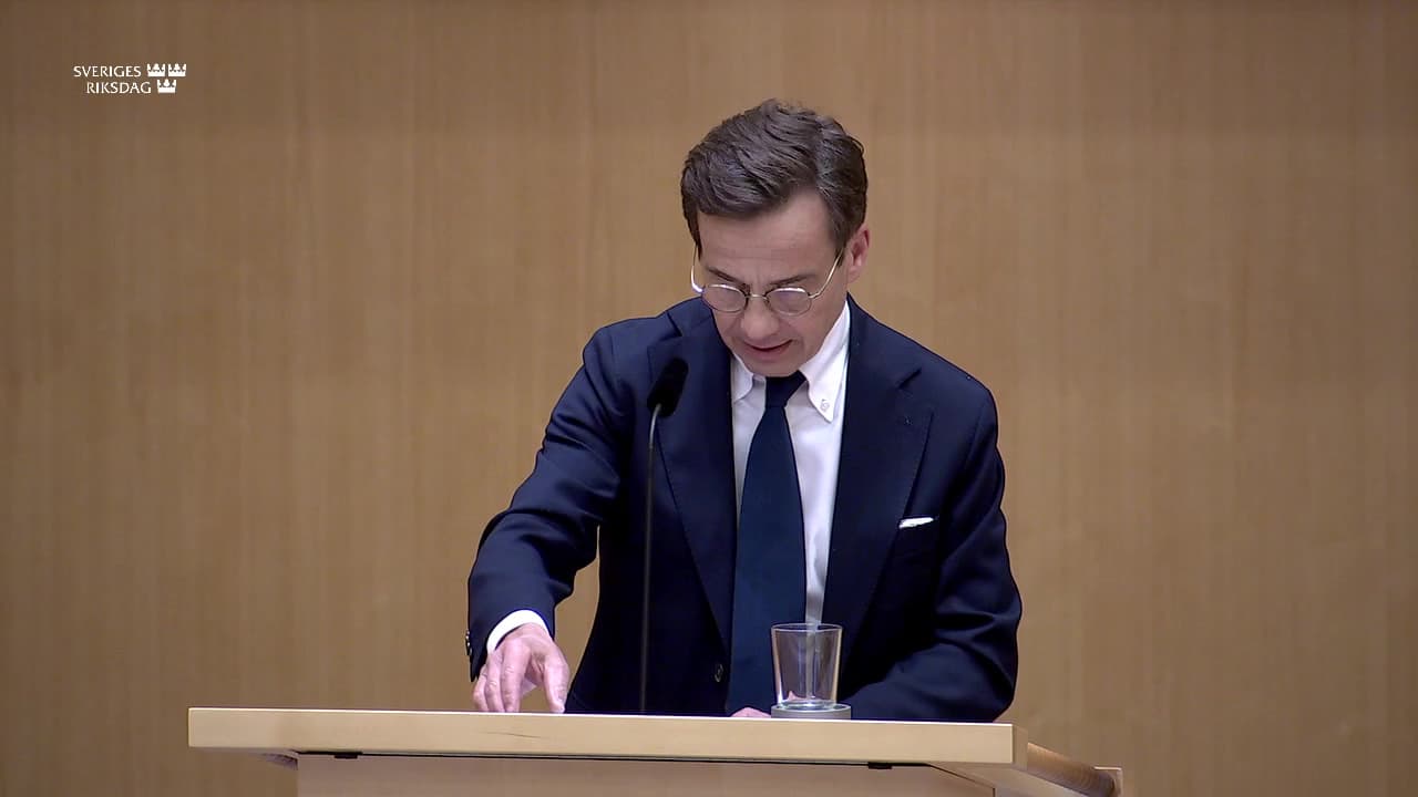 Stillbild från Övrigt kammaren, Anmälan om utsedda statsråd