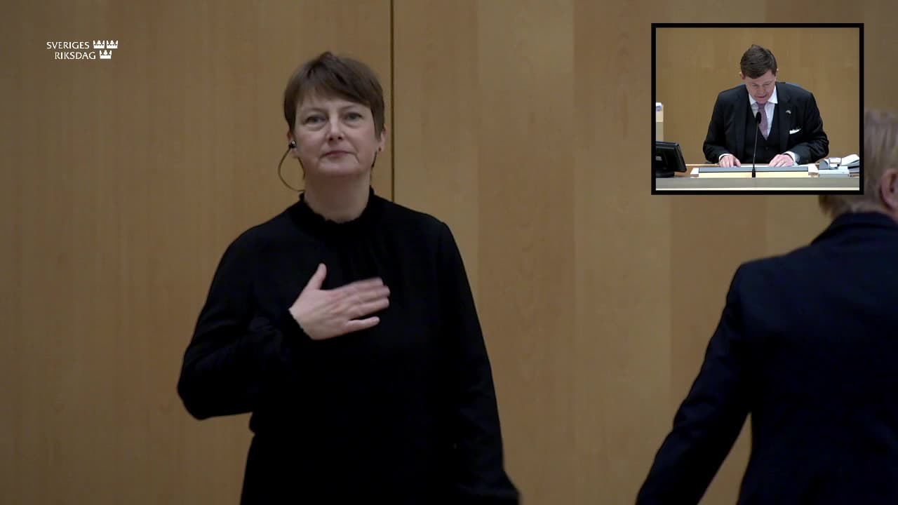 Stillbild från Partiledardebatt, Partiledardebatt – teckenspråkstolkad