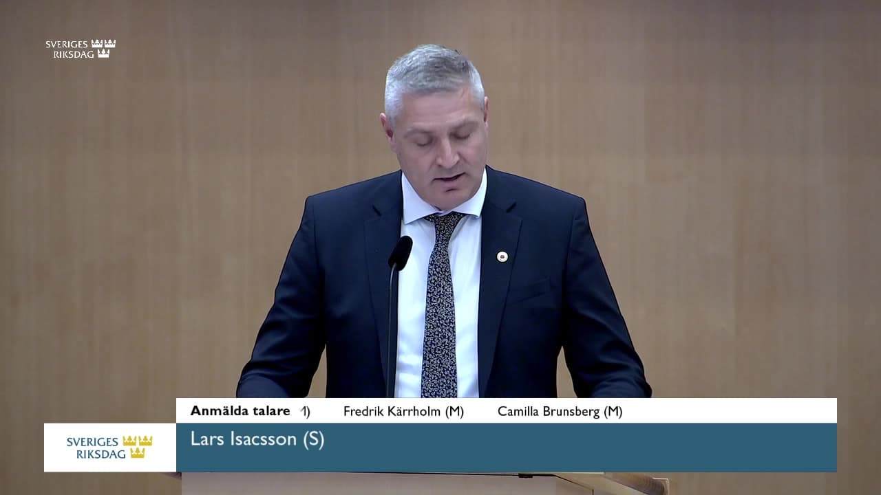 Stillbild från Allmänpolitisk debatt, Rättsväsendet