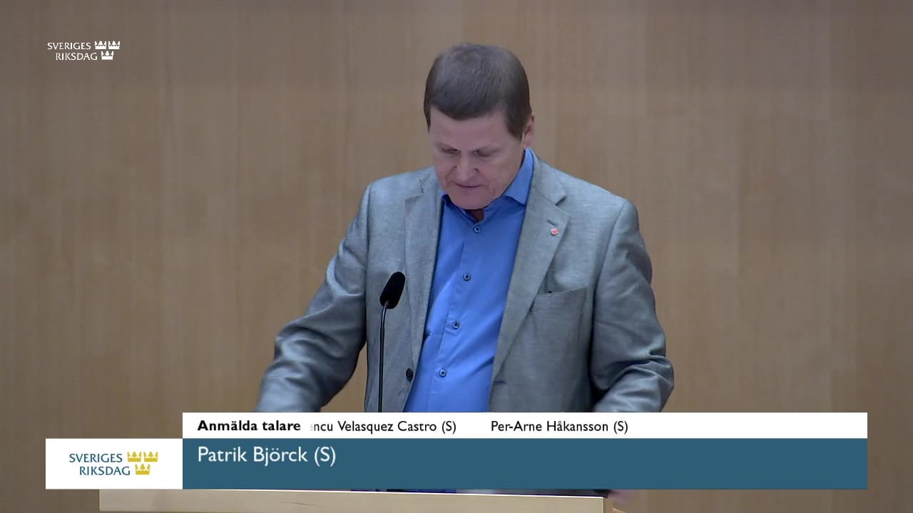 Stillbild från Allmänpolitisk debatt, Demokrati och mänskliga rättigheter