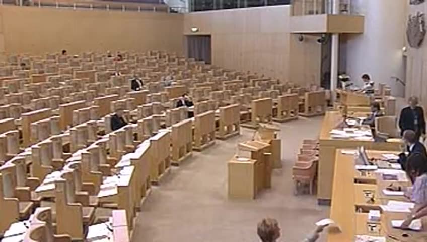 Stillbild från Debatt om förslag, EU:s    rättsliga    frågor    i    ett   framtidakonstitutionellt fördrag