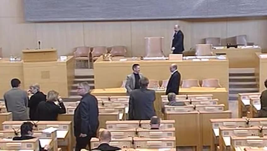 Stillbild från Debatt om förslag, Högskolan