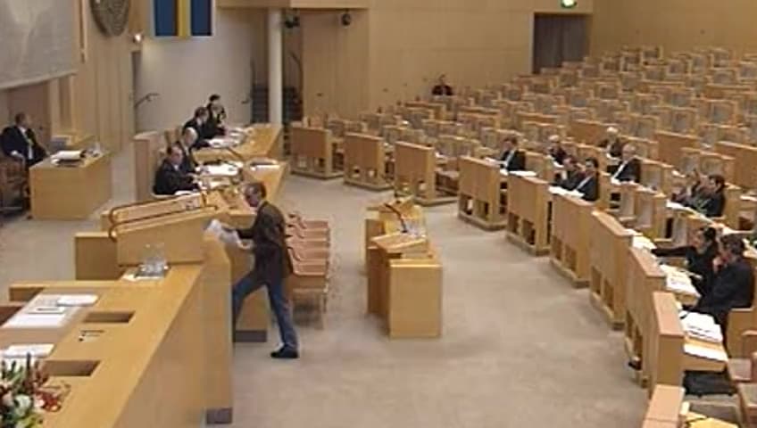 Stillbild från Debatt om förslag, Utgiftsområde 13 Arbetsmarknad