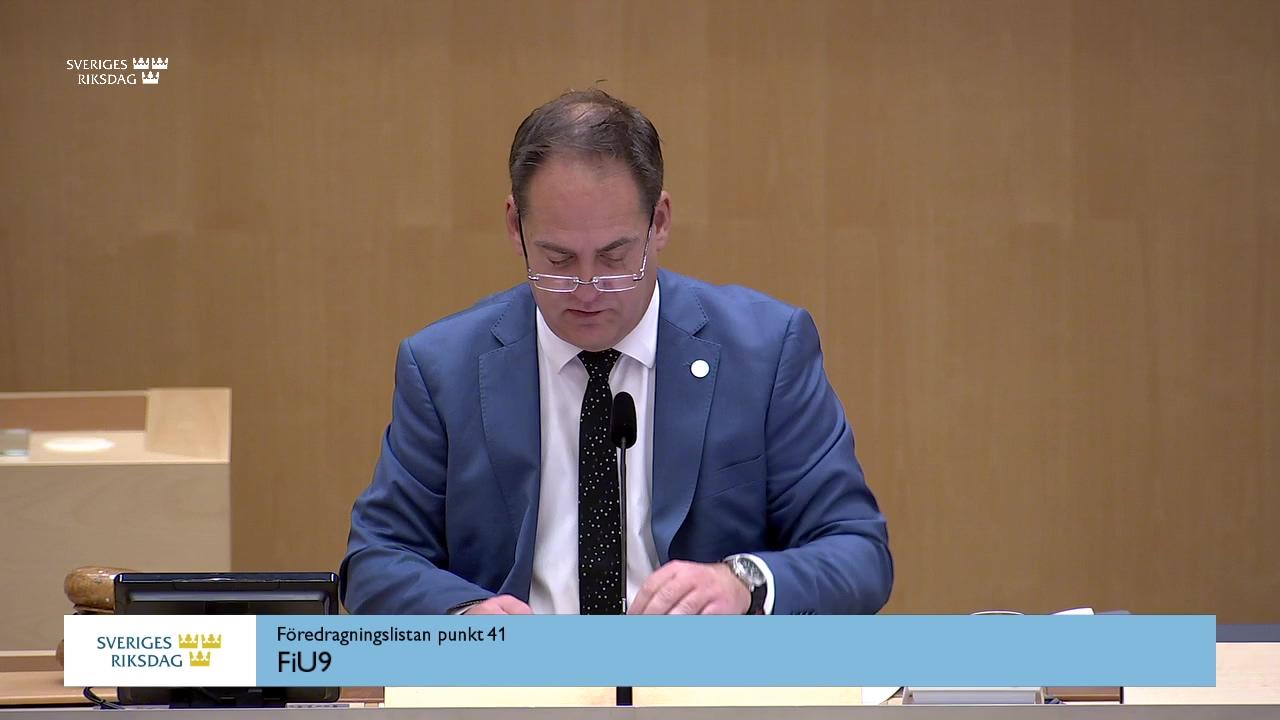 Stillbild från Debatt om förslag, Riksrevisorns årliga rapport 2022
