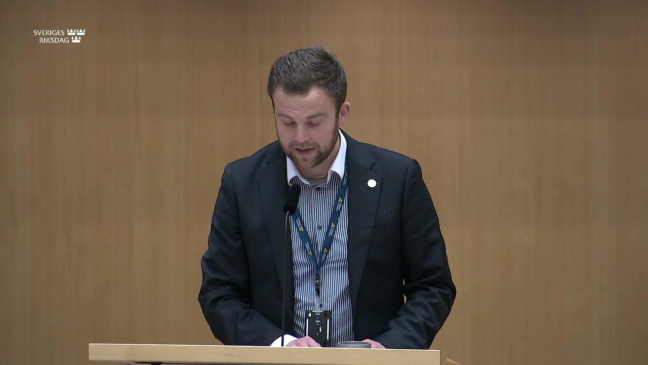 Stillbild från Debatt om förslag, Ett ändamålsenligt skydd för tryck- och yttrandefriheten (vilande grundlagsförslag m.m.)