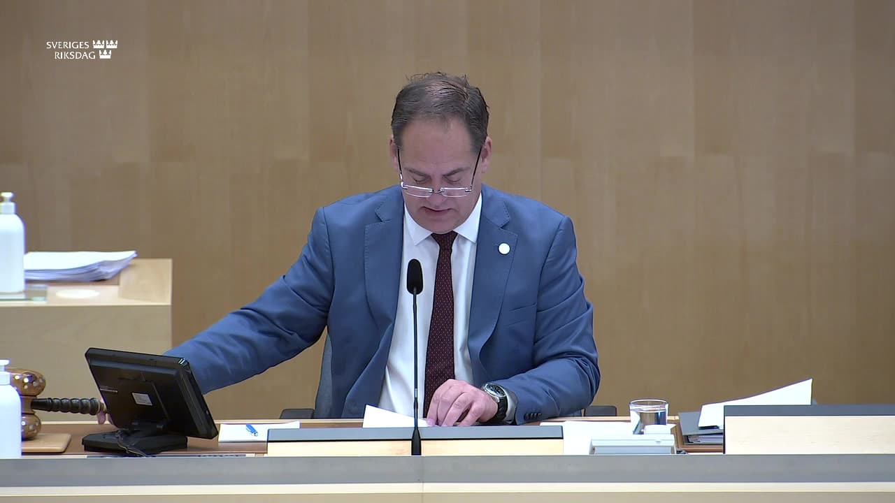 Stillbild från Övrigt kammaren, Val av extra suppleanter