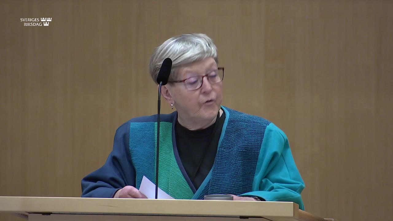 Stillbild från Debatt om förslag, Snabbare lagföring av brott