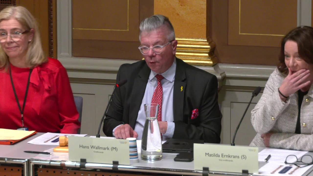 Stillbild från Öppet samråd, Öppet sammanträde i EU-nämnden