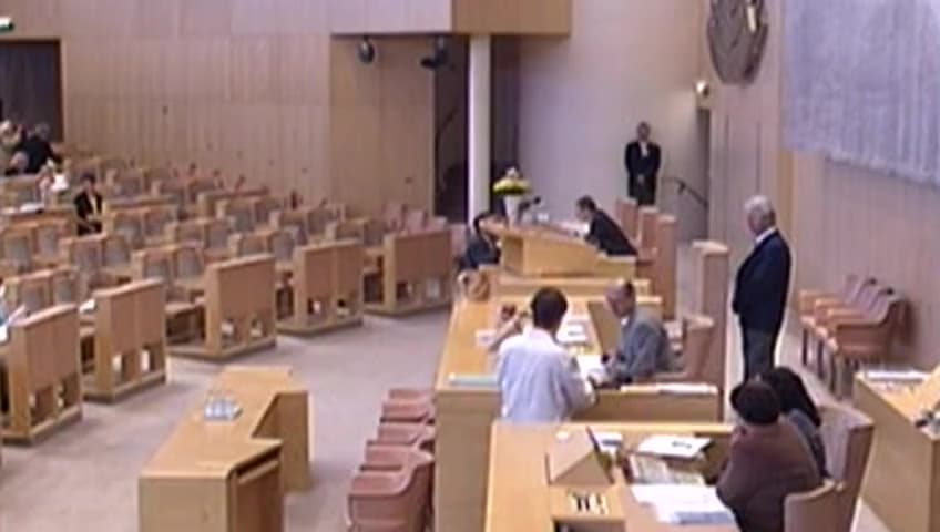 Stillbild från Debatt om förslag, Förlängd giltighetstid för vissa bestämmelser om kommunala bostadsföretag