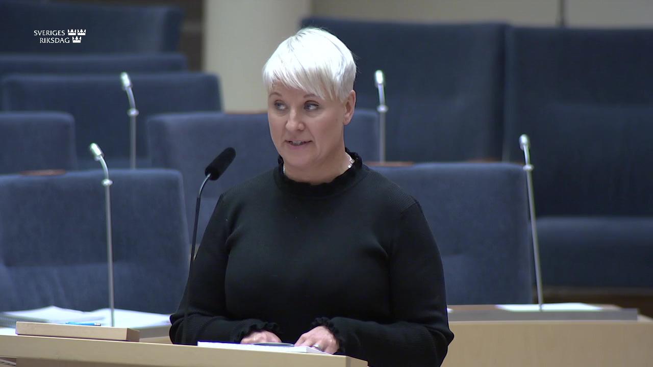 Stillbild från Interpellationsdebatt, En jämställd föräldraförsäkring