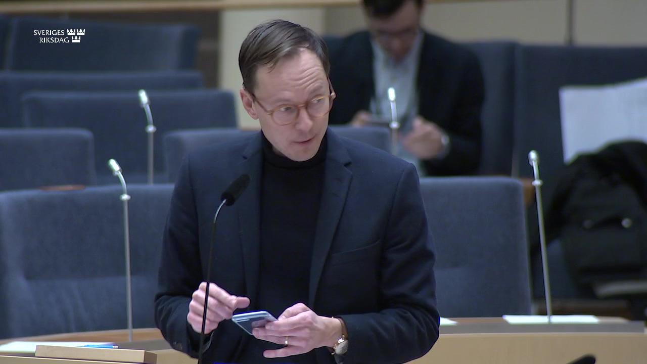 Stillbild från Interpellationsdebatt, Centralisering av lärarutbildningen 