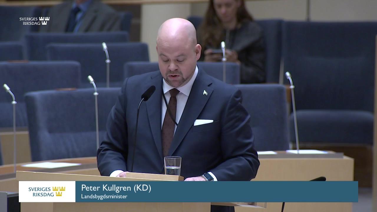 Stillbild från Interpellationsdebatt, Biodrivmedel