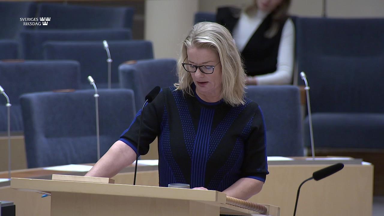 Stillbild från Interpellationsdebatt, Branschskolornas framtid