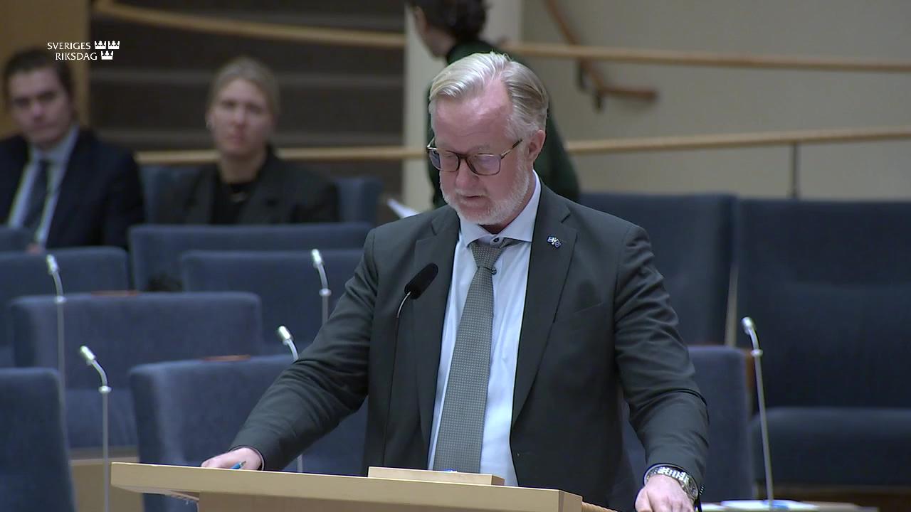 Stillbild från Interpellationsdebatt, Arbetsförmedlingens lokala närvaro