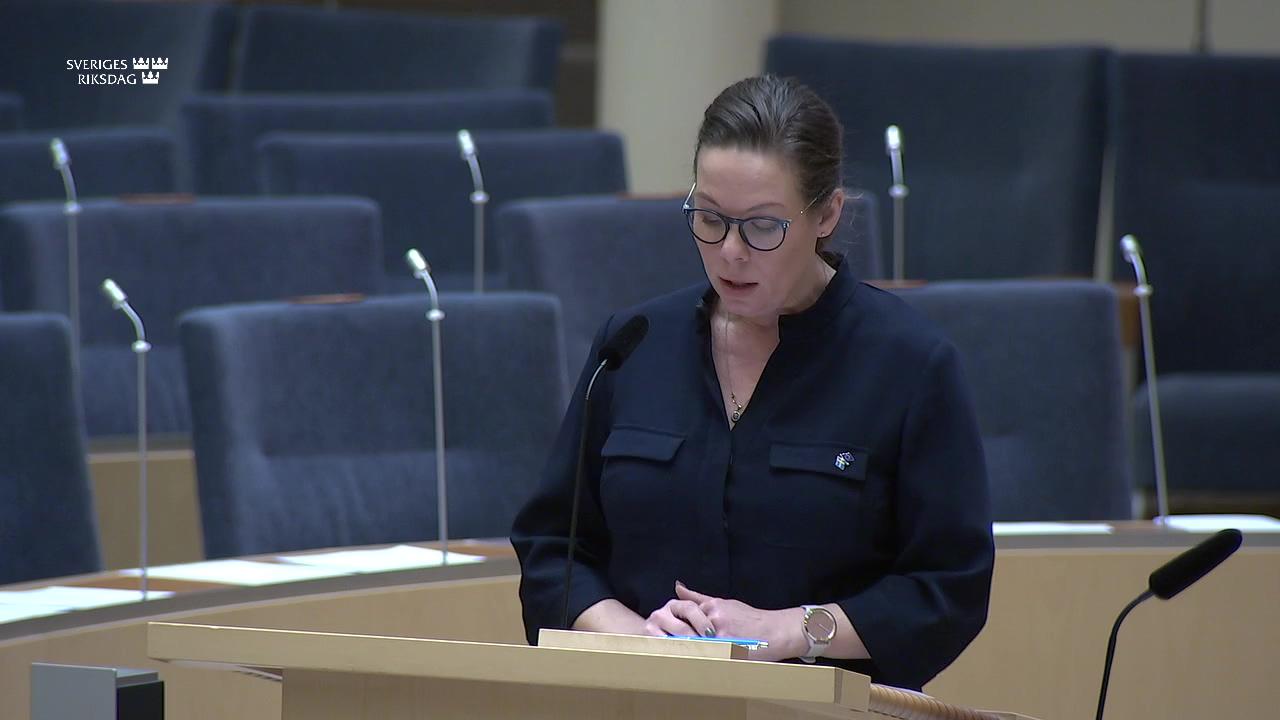 Stillbild från Interpellationsdebatt, Prostitution som grund för utvisning från Sverige