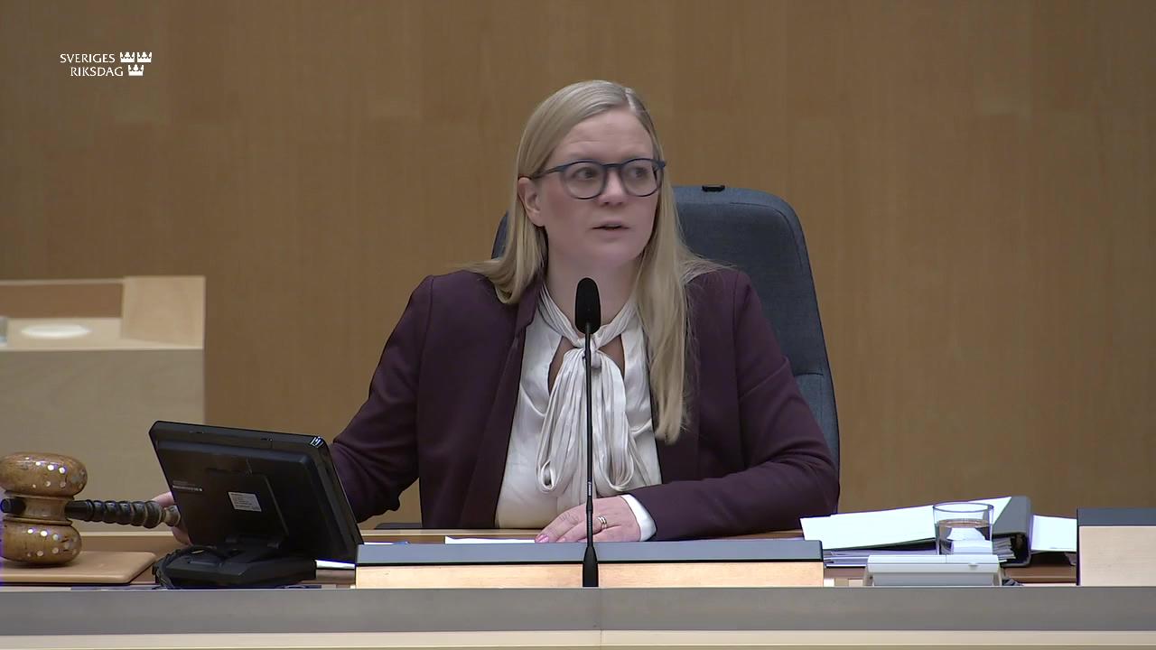 Stillbild från Debatt om förslag, Rätt till betalkonto i fler banker