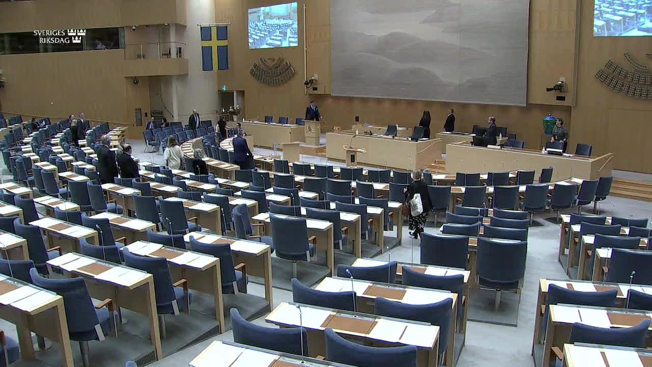 Stillbild från Information från regeringen, Information from the Government about its priorities and work programme for the Swedish Presidency of the Council of the European Union in spring 2023