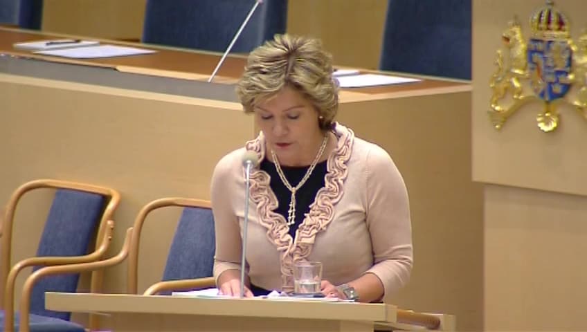 Stillbild från Interpellationsdebatt, Kvaliteten i äldreomsorgen