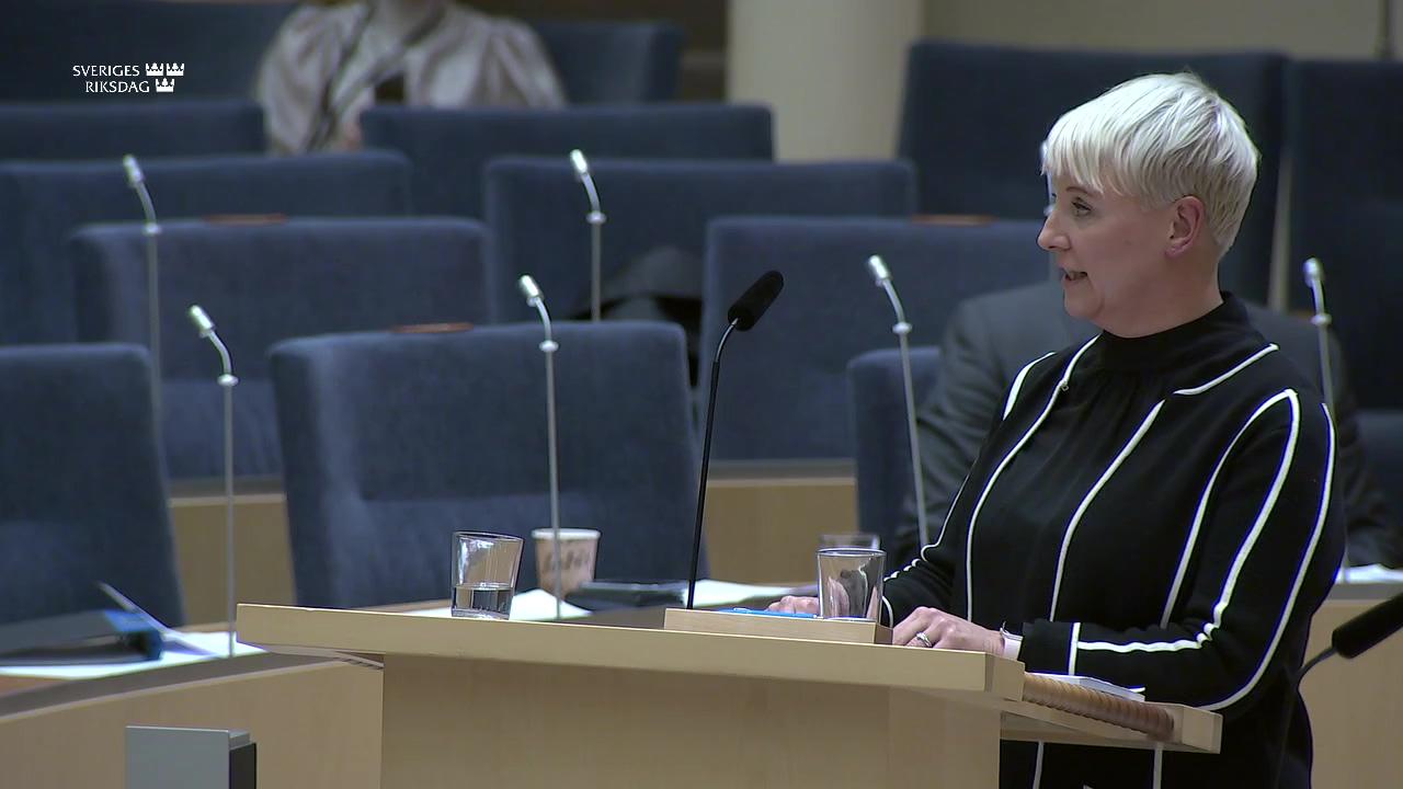 Stillbild från Interpellationsdebatt, Beredskapen vid Försäkringskassan