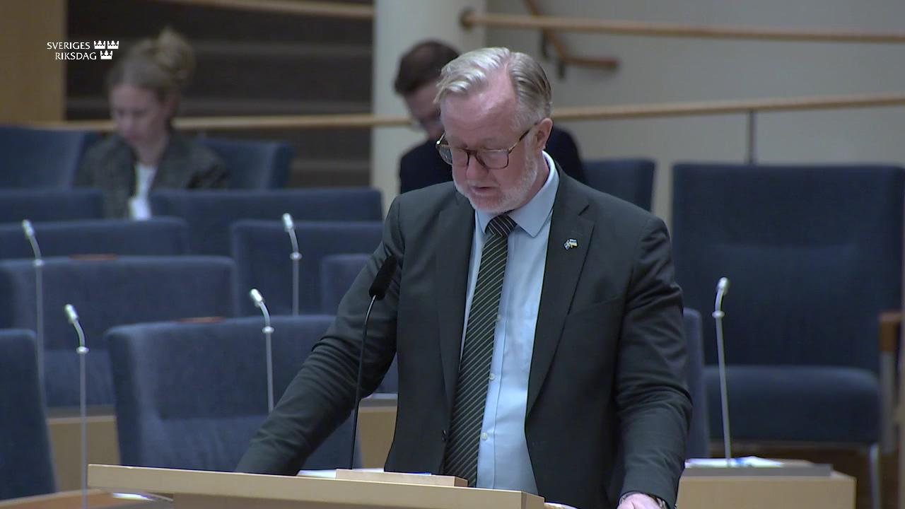 Stillbild från Interpellationsdebatt, Fler i arbete för att motverka segregationen