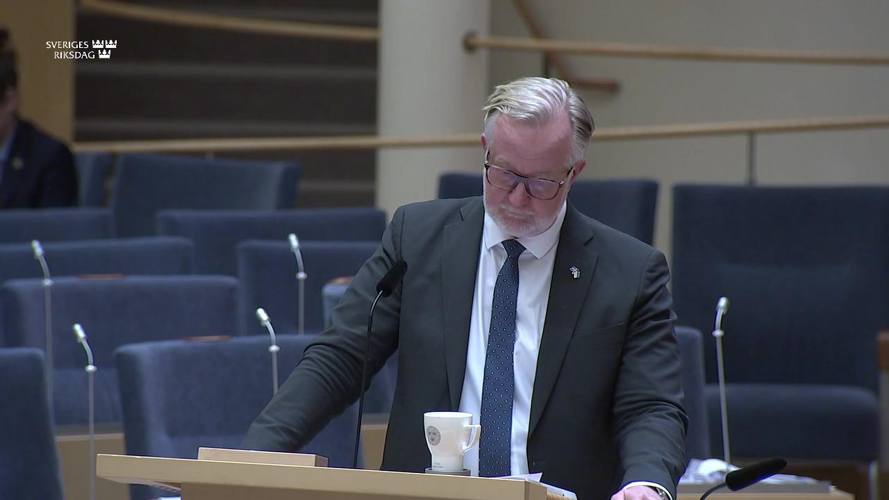 Stillbild från Interpellationsdebatt, Arbetsförmedlingens resurser 