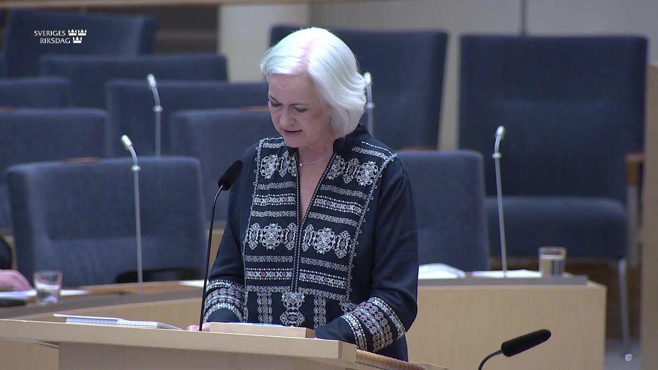 Stillbild från Interpellationsdebatt, Undantag för tolk inom hälso- och sjukvården