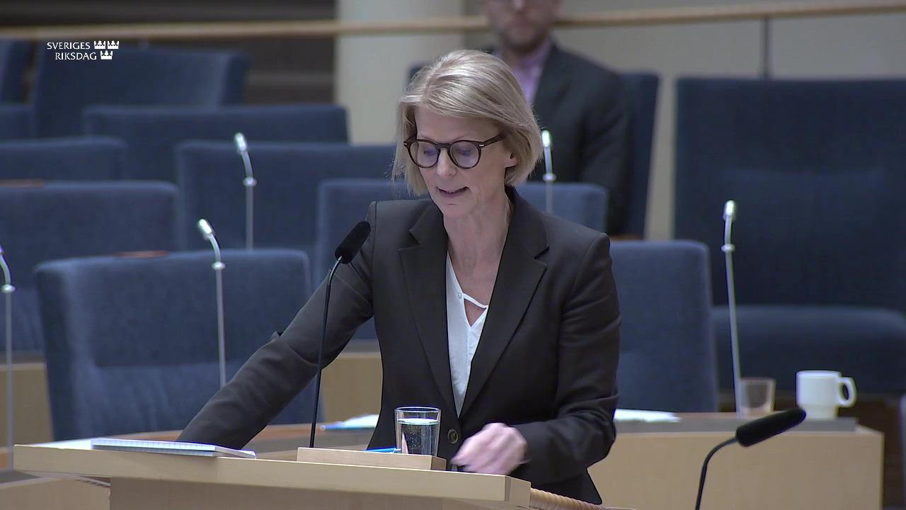 Stillbild från Interpellationsdebatt, Arbetet mot skattefusk och skatteflykt