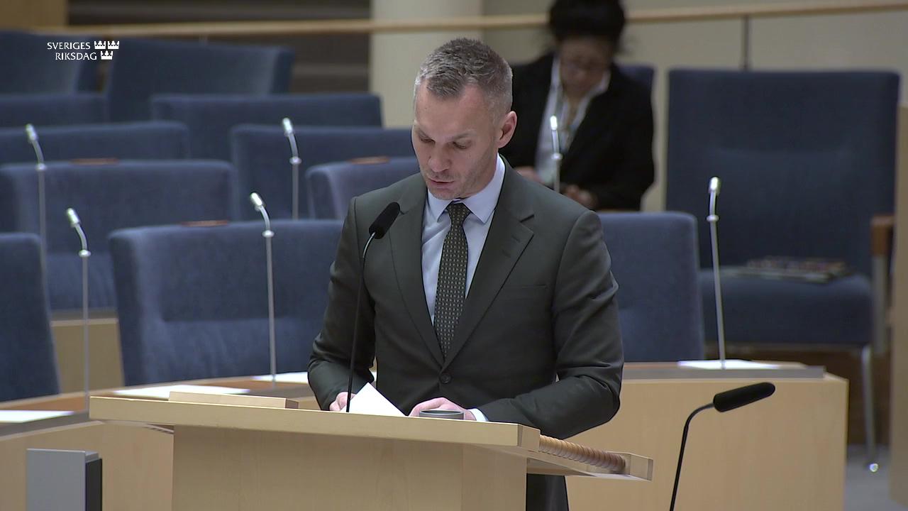 Stillbild från Interpellationsdebatt, Åtgärder mot social dumpning