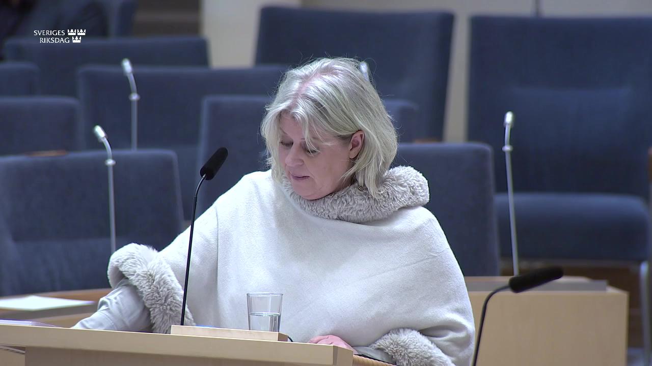 Stillbild från Interpellationsdebatt, Förebyggande arbete på statliga ungdomshem