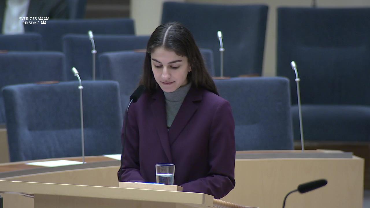 Stillbild från Interpellationsdebatt, Arbetet mot invasiva främmande arter