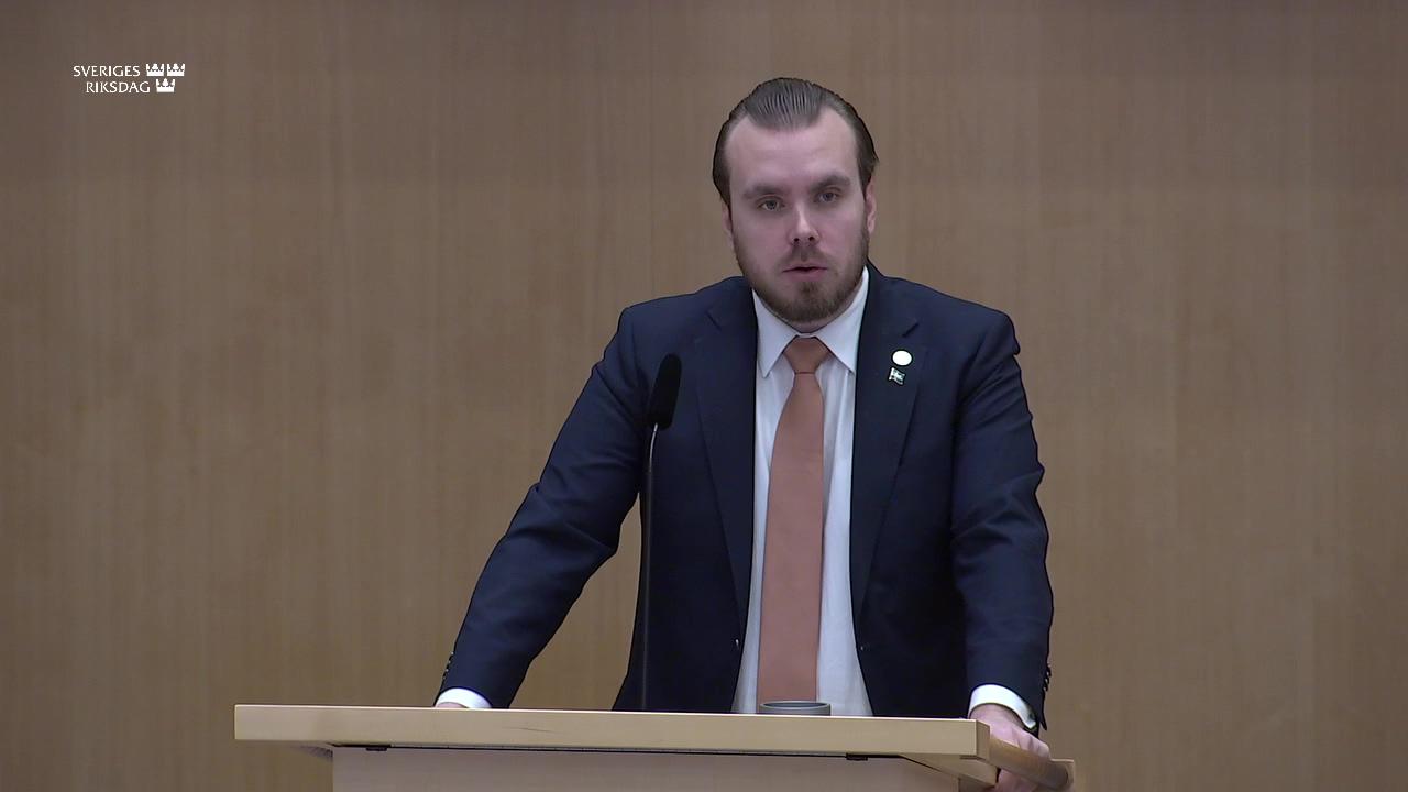 Stillbild från Debatt om förslag, En pilotordning för distribuerad databasteknik