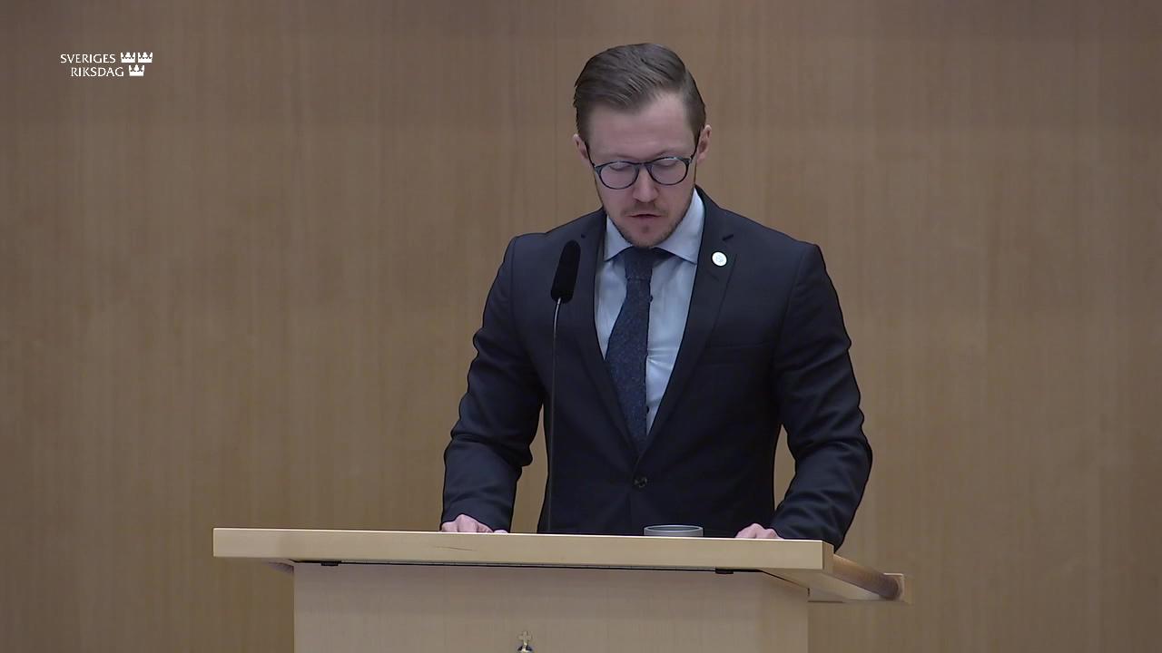 Stillbild från Debatt om förslag, Redovisning av användningen av hemliga tvångsmedel under 2021