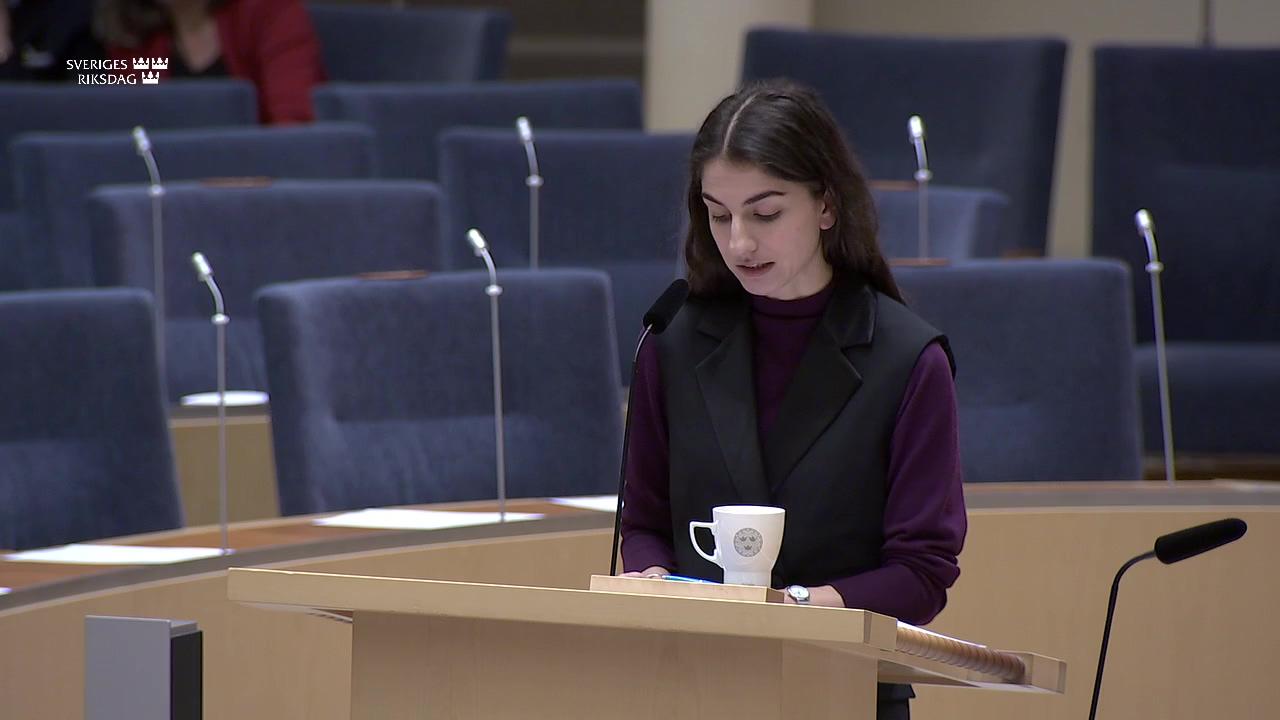 Stillbild från Interpellationsdebatt, Korttidsreglering av vattenkraft