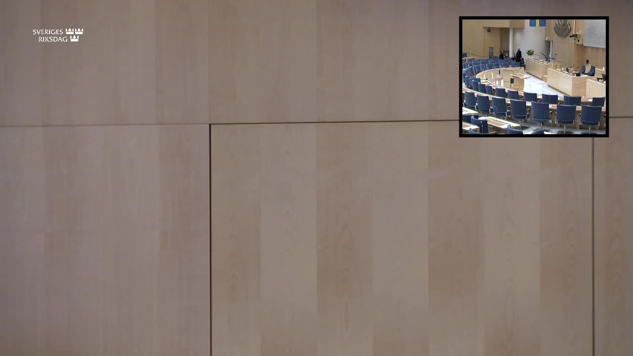 Stillbild från Debatt med anledning av vårpropositionen, Debatt med anledning av vårpropositionens avlämnande - teckenspråkstolkad