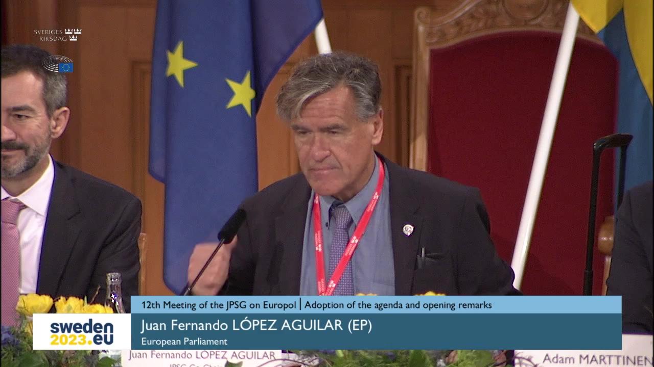 Stillbild från Session, Meeting of the Joint Parliamentary Scrutiny Group on Europol – JPSG Europol
