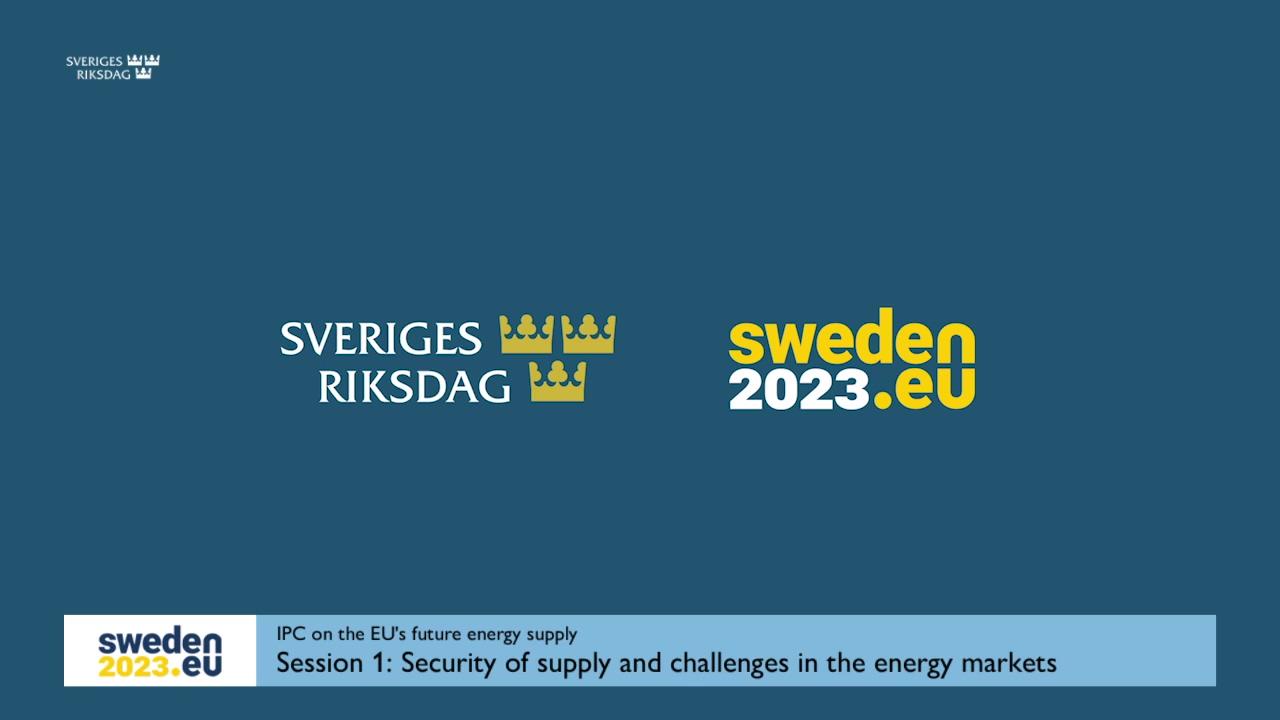 Stillbild från Session, Conference on challenges and opportunities for the EU’s future energy supply