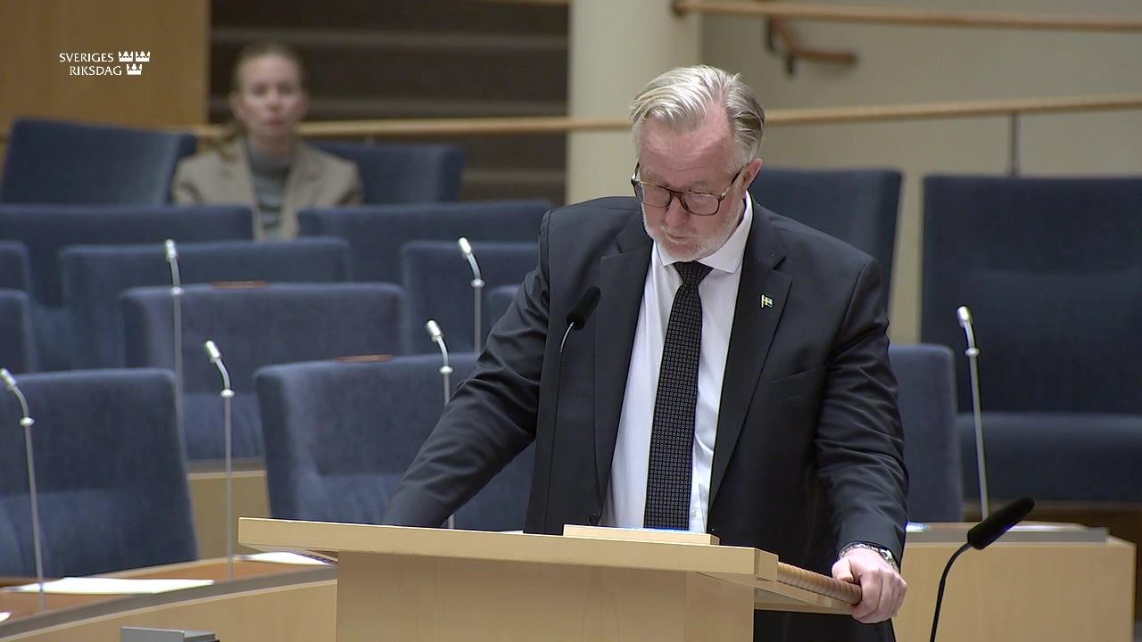 Stillbild från Interpellationsdebatt, Grön omställning och kompetensförsörjning